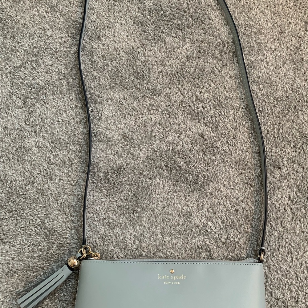 KATE SPADE Blue IVY STREET AMY CROSSBODY Avalon Mist Purse Leather Small - Picture 6 of 6